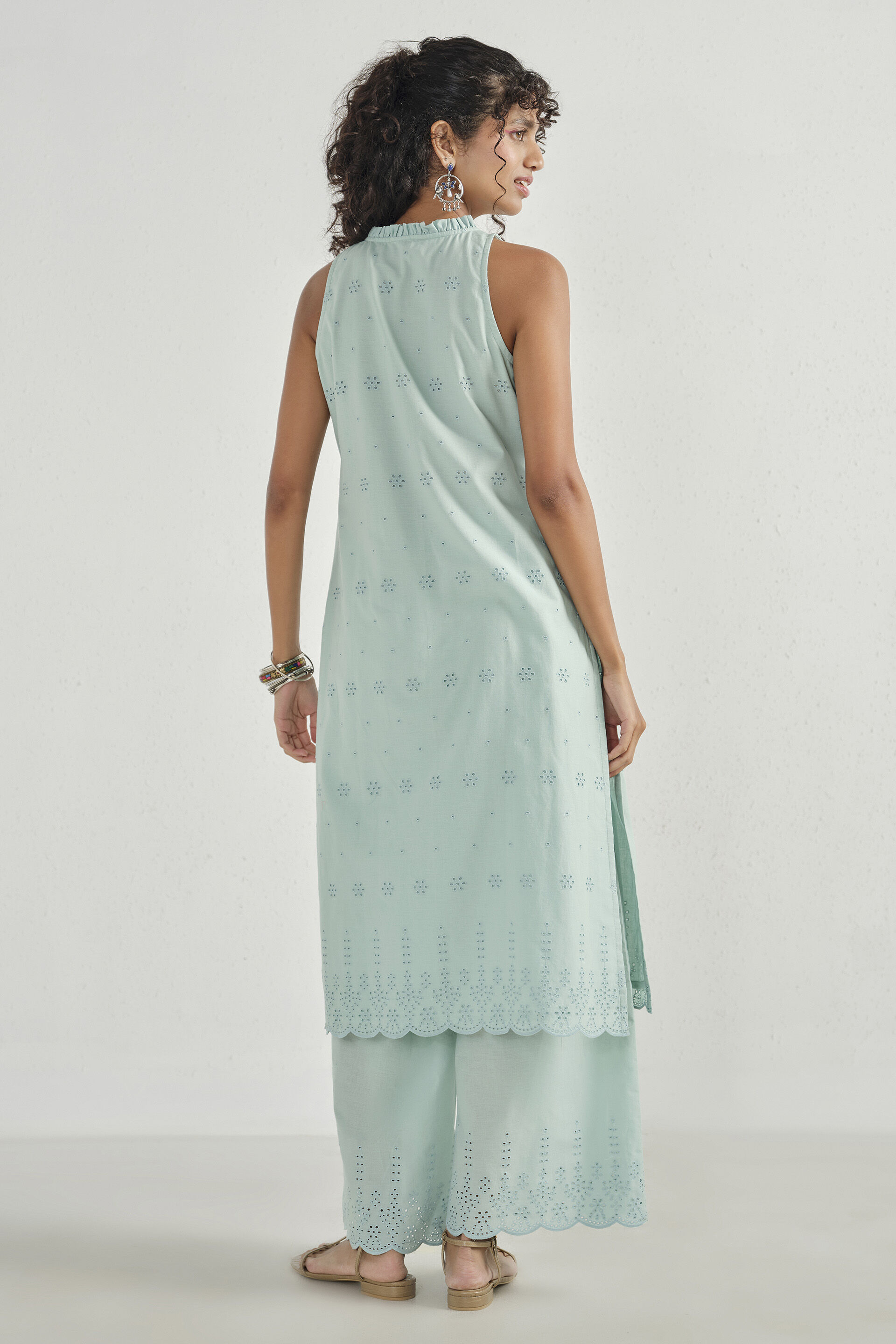 Pravya Teal Kurta Set, Teal, image 6
